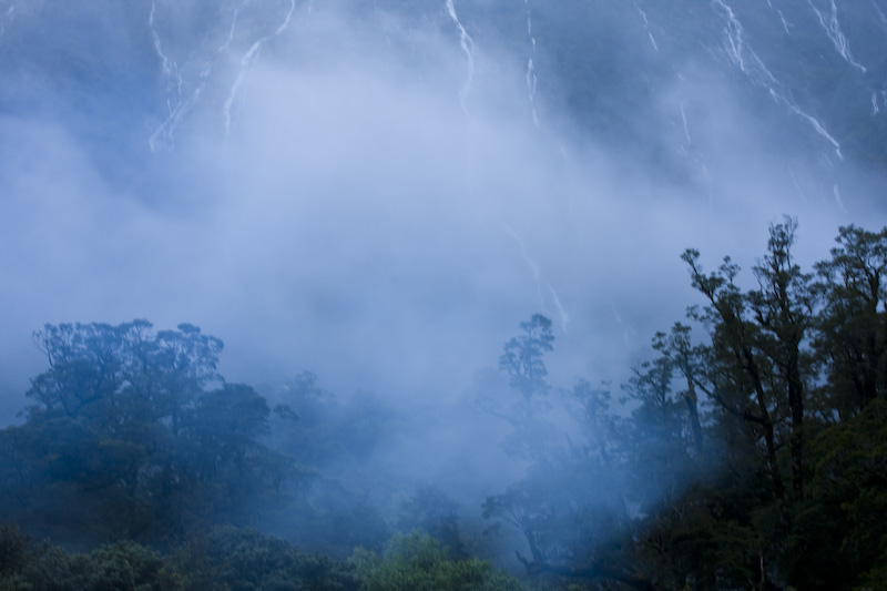 Epheremal Waterfalls Through Clouds